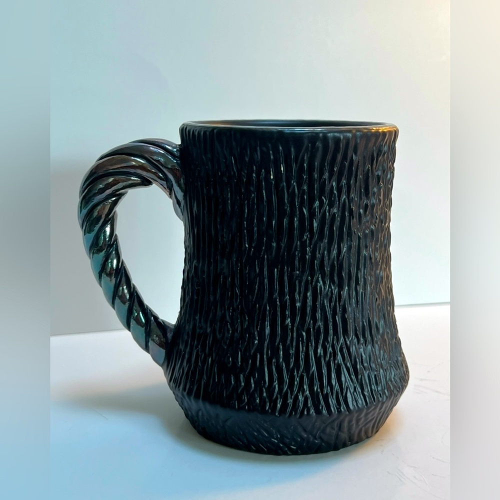 Emilia Castillo Black Textured Ceramic mug